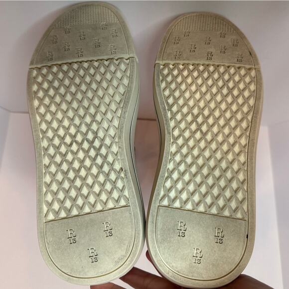 R13 Kirk High Top Sneaker Red Canvas + Distressed White Platform EU 38 US 8 - Picture 11 of 12